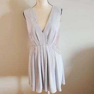 BCBGmaxazria baby blue lace back short dress